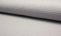 100% Cotton WAFFLE Honeycomb Pique Fabric Material - SILVER GREY